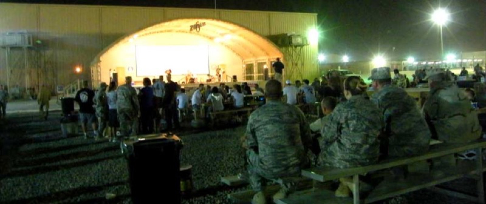 Night show at the amphitheater