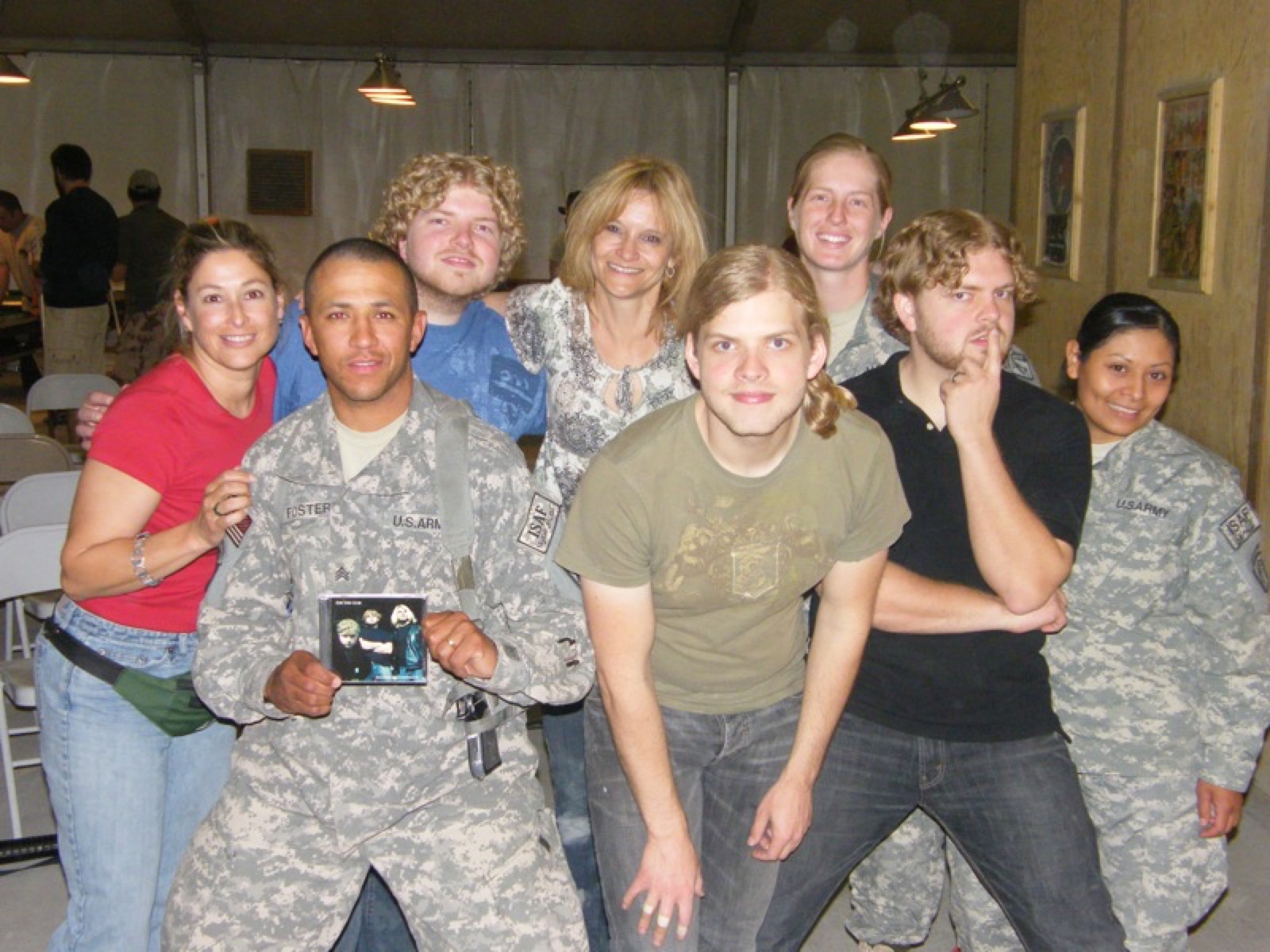 With the crew and the crowd — one soldier holding the record